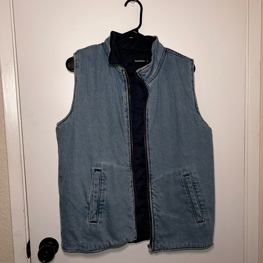 Boohoo Light Blue Denim Vest